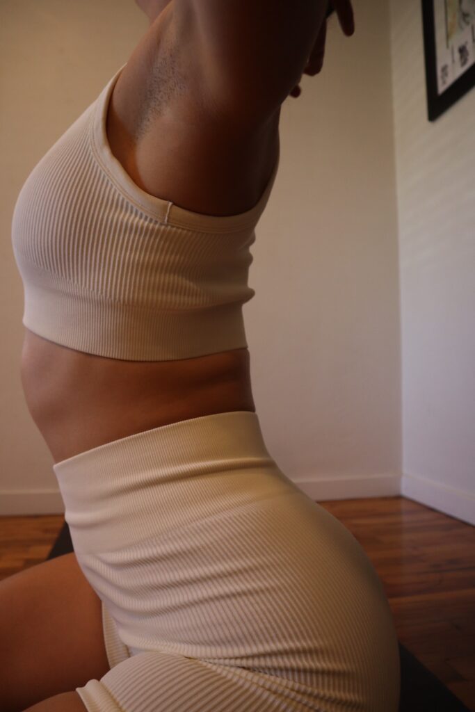 feminine morning routine breathwork and stretching
