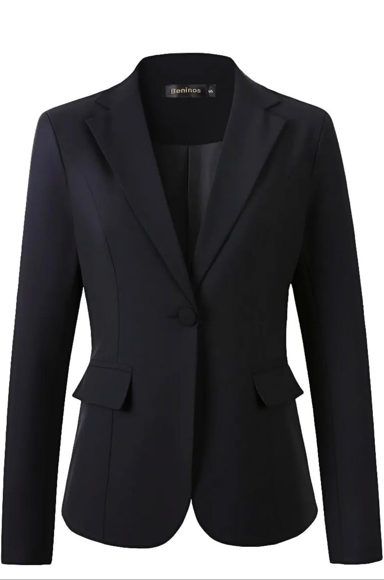 Black nipped-waist hourglass blazer