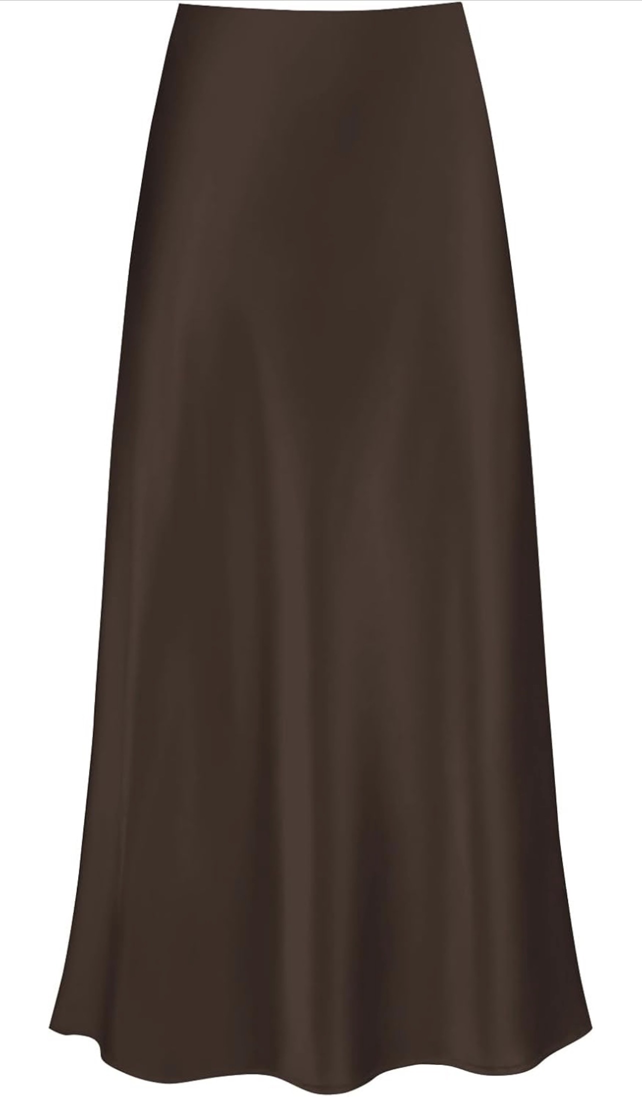 Espresso satin slip skirt