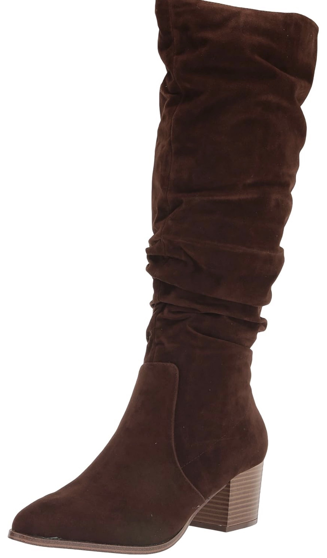 Toffee brown slouch knee boots